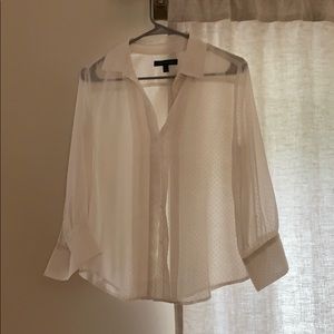 Sheer button down blouse